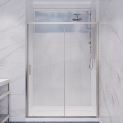 SD-AZ052-01BN-R - ANZZI 48 in. x 72 in. Framed Shower Door with TSUNAMI GUARD in Brushed Nickel