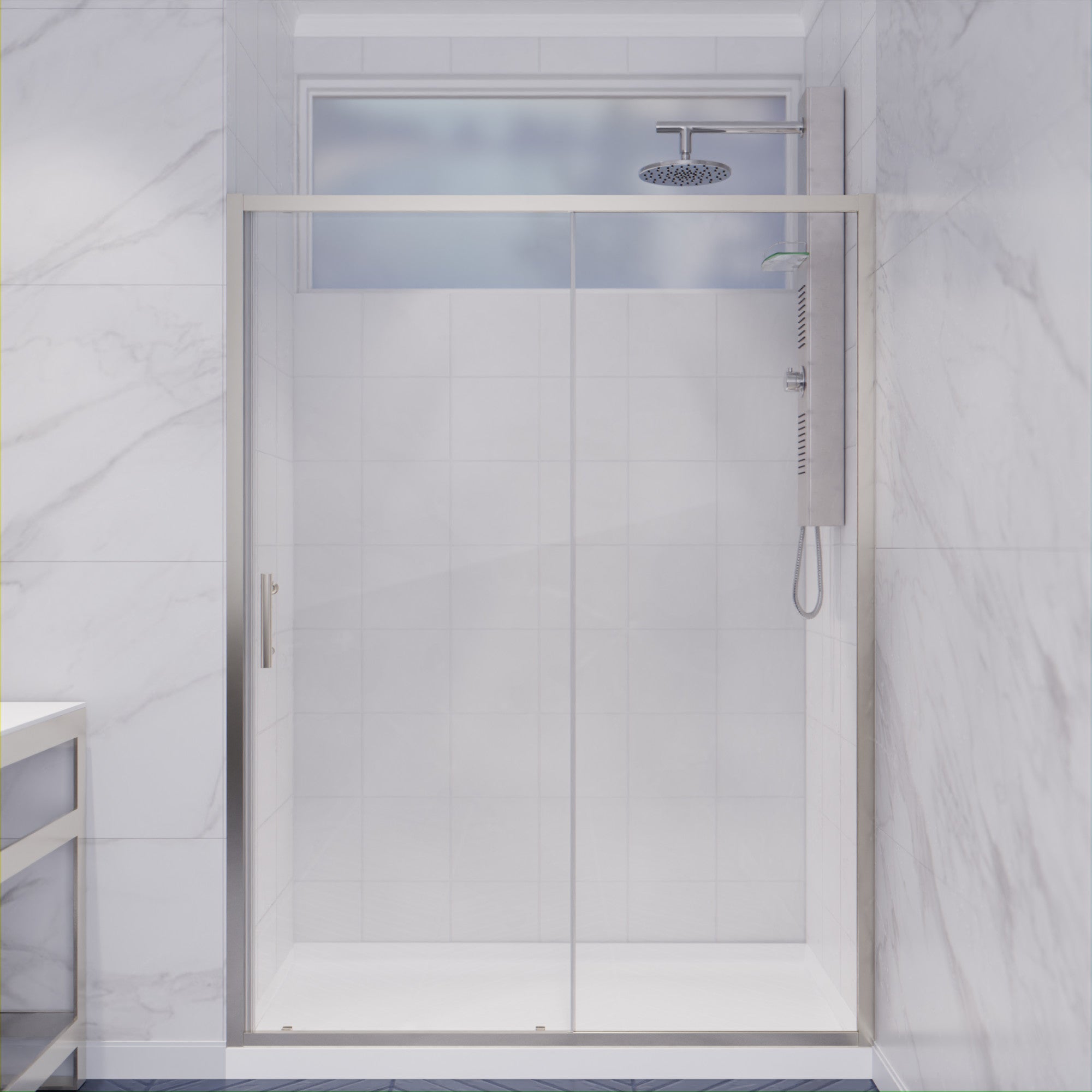 SD-AZ052-01BN-R - ANZZI 48 in. x 72 in. Framed Shower Door with