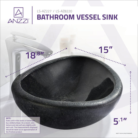 Twin Vessel Sink in Desert Black