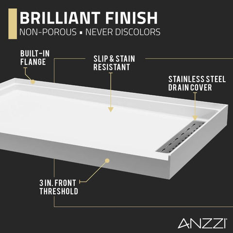 Alexander 48 in. x 32 in. Shower Base
