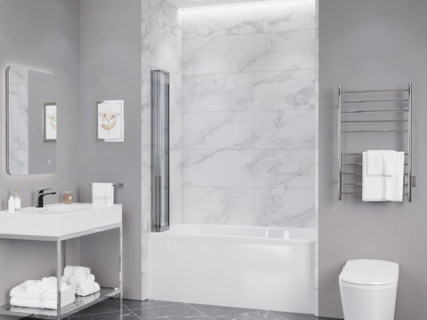ANZZI 56-in. x 33-in. Accordion-Style Bathtub Shower Door