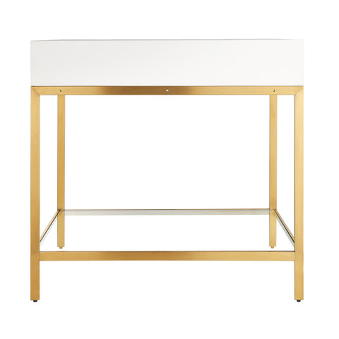 Ventura 36 in. Console Sink with Matte White Counter Top