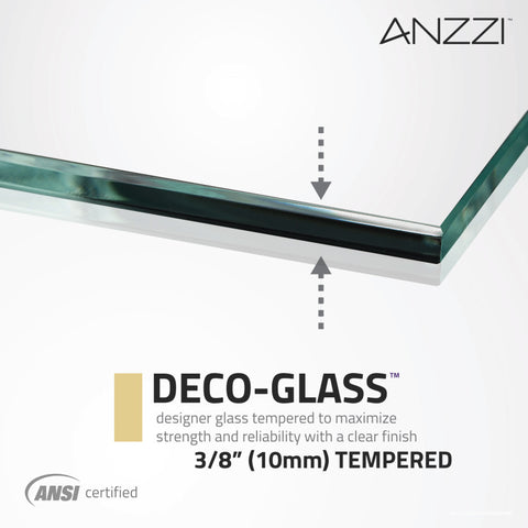 ANZZI 5 ft. Acrylic Rectangle Tub With 60 in. x 62 in. Frameless Sliding Tub Door