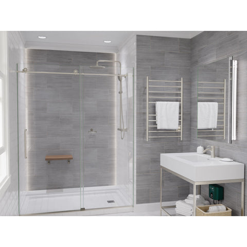 Heavy Rainfall Stainless Steel Shower Bar with Hand Sprayer