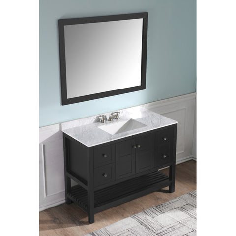 Montaigne 48 in. W x 22 in. D Bathroom Bath Vanity Set with Carrara Marble Top with White Sink