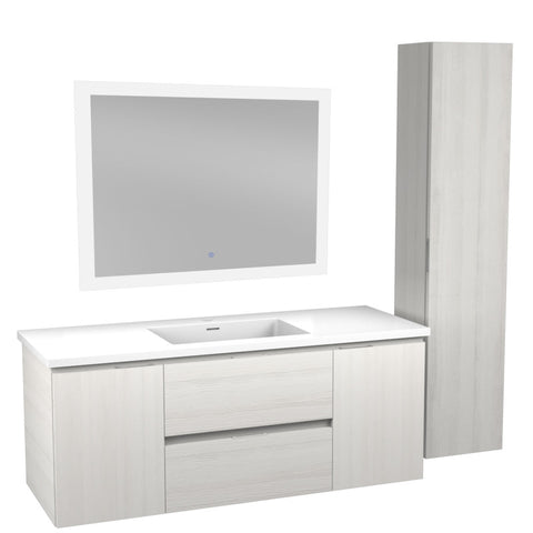 VT-MRSCCT48-WH - 48 in. W x 20 in. H x 18 in. D Bath Vanity Set in Rich White with Vanity Top in White with White Basin and Mirror