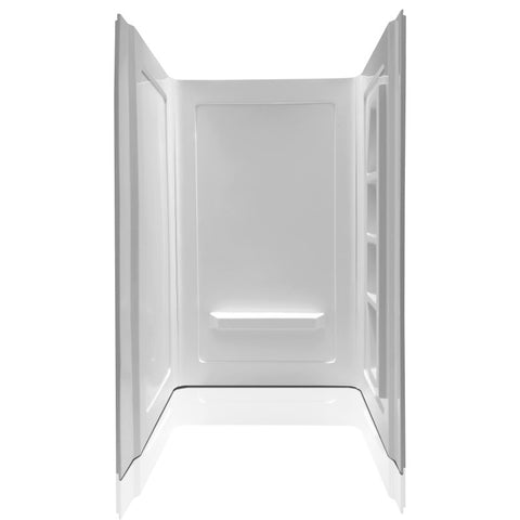 SW-AZ8078-R - ANZZI 48 in. x 36 in. x 74 in. 3-piece DIY Friendly Alcove Shower Surround in White