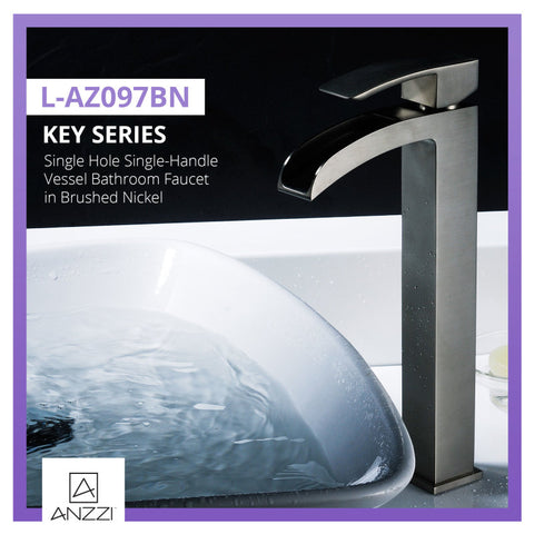 ANZZI Key Series Single Hole Single-Handle Vessel Bathroom Faucet