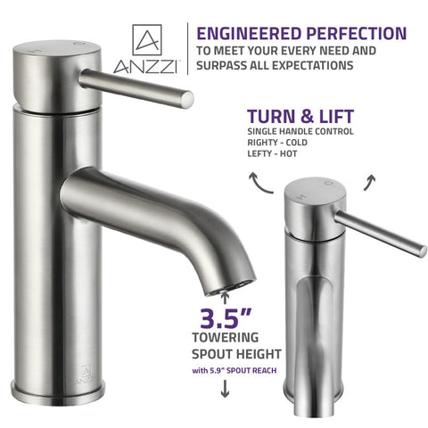 Valle Single Hole Single Handle Bathroom Faucet