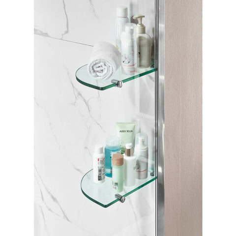 Anzzi 5 ft. Acrylic Rectangle Tub With 48 in. x 58 in. Frameless Tub Door