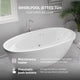 ANZZI Leni 5.9 ft. Jetted Whirlpool Tub with Reversible Drain in White