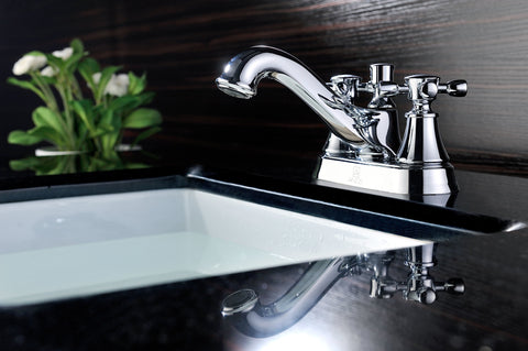 4 in. Centerset 2-Handle Mid-Arc Bathroom Faucet in Polished Chrome