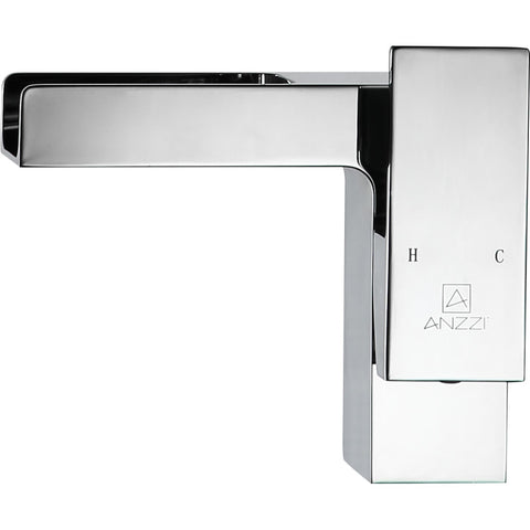 ANZZI Zhona Series Single Hole Single-Handle Low-Arc Bathroom Faucet in Polished Chrome