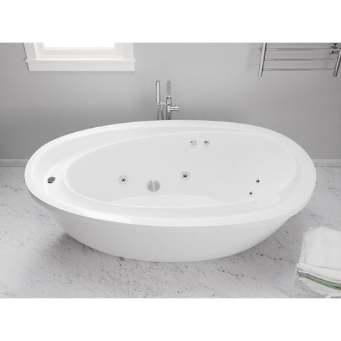 FT-AZ202 - ANZZI Leni 5.9 ft. Jetted Whirlpool Tub with Reversible Drain in White