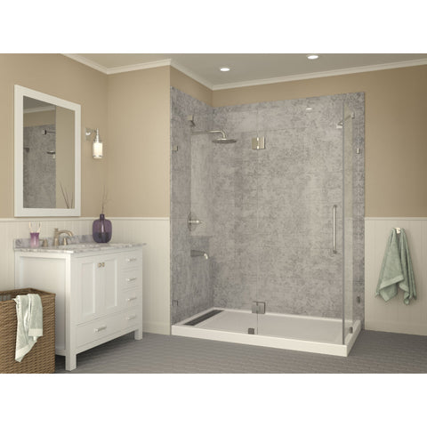 SB-AZ012WL-R - ANZZI 36 in. x 60 in. Double Threshold Shower Base in White