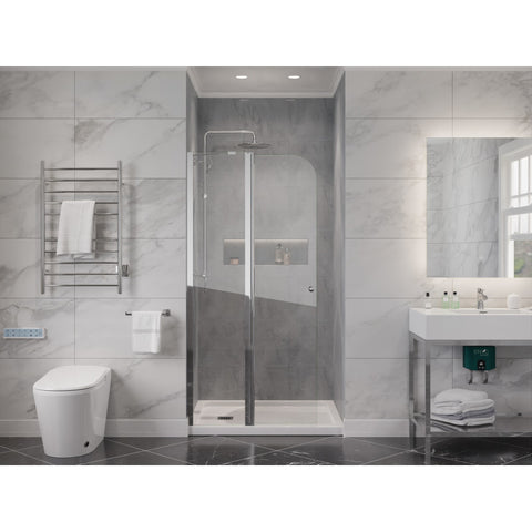 ANZZI Romance 72-in. x 33.5-in. Frameless Swinging Shower Door