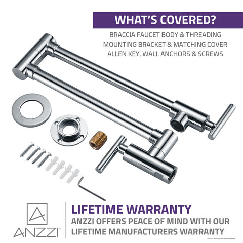 Braccia Series 24" Wall Mounted Pot Filler