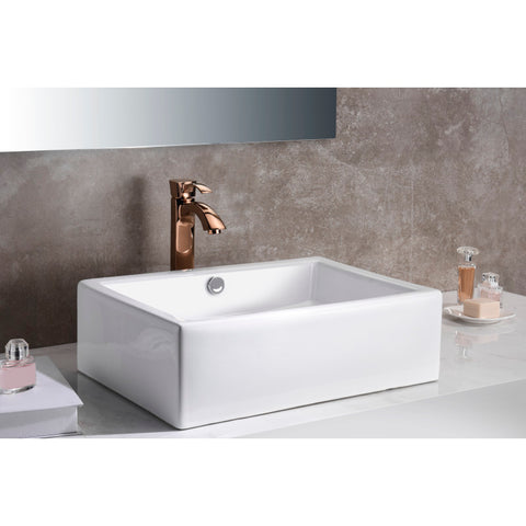 LS-AZ122 - ANZZI Deux Series Ceramic Vessel Sink in White