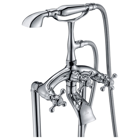 Tugela 3-Handle Claw Foot Tub Faucet with Hand Shower