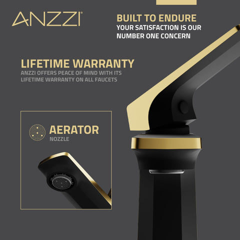 ANZZI Single Handle Single Hole Bathroom Faucet With Pop-up Drain