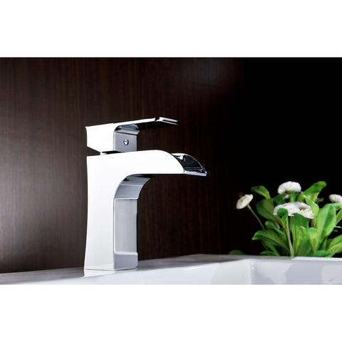 L-AZ019 - ANZZI Forza Series Single Hole Single-Handle Low-Arc Bathroom Faucet in Polished Chrome