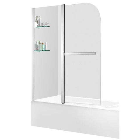 Anzzi 5 ft. Acrylic Rectangle Tub With 48 in. x 58 in. Frameless Tub Door