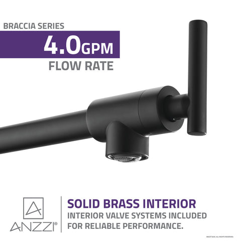 Braccia Series 24" Wall Mounted Pot Filler