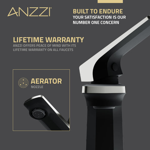 ANZZI Single Handle Single Hole Bathroom Faucet With Pop-up Drain