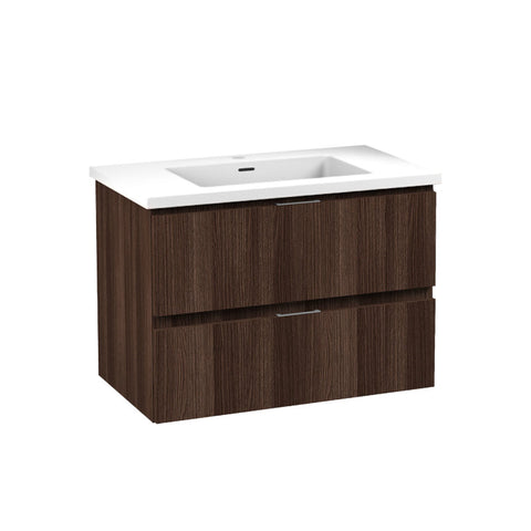 Conques 30 in W x 20 in H x 18 in D Bath Vanity with Cultured Marble Vanity Top in White with White Basin