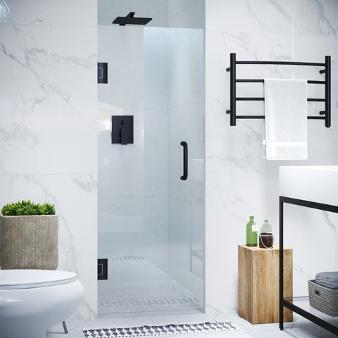 Fellow Series 30 in. by 72 in. Frameless Hinged Shower Door with Handle