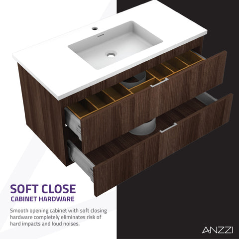 39 in W x 20 in H x 18 in D Bath Vanity with Cultured Marble Vanity Top in White with White Basin & Mirror
