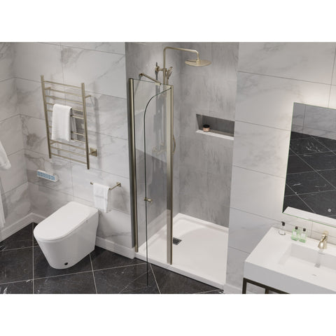 ANZZI Romance 72-in. x 33.5-in. Frameless Swinging Shower Door
