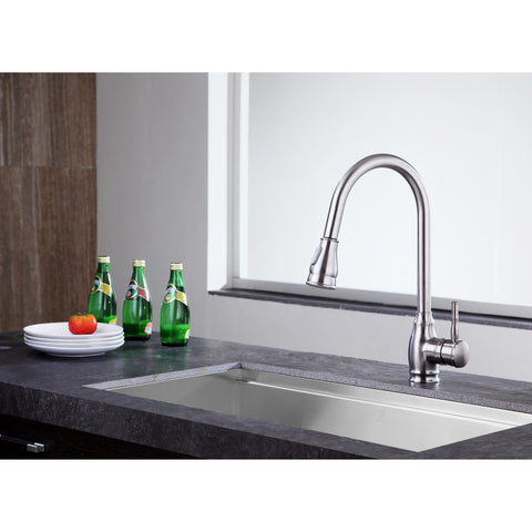 KF-AZ215BN - ANZZI Bell Single-Handle Pull-Out Sprayer Kitchen Faucet in Brushed Nickel