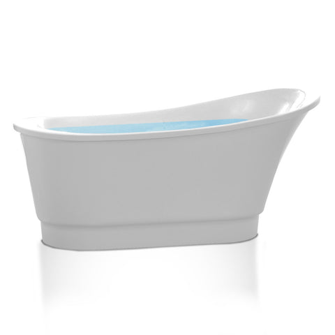 FTAZ095-0052C - ANZZI Prima 67 in. Acrylic Flatbottom Non-Whirlpool Bathtub in White with Tugela Faucet in Polished Chrome