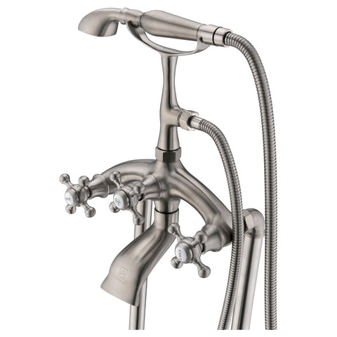Tugela 3-Handle Claw Foot Tub Faucet with Hand Shower