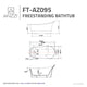 ANZZI Prima 67 in. Acrylic Flatbottom Non-Whirlpool Bathtub