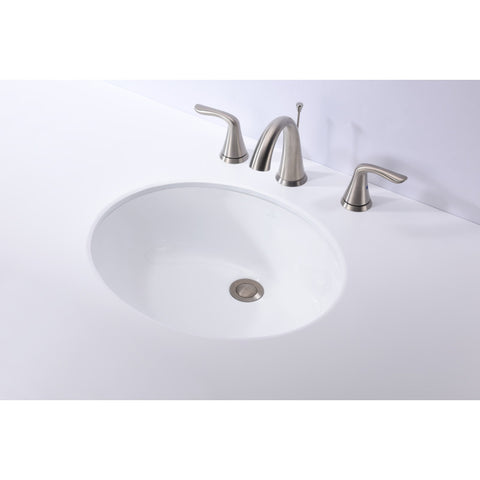 Rhodes Series 17 in. Ceramic Undermount Sink Basin in White