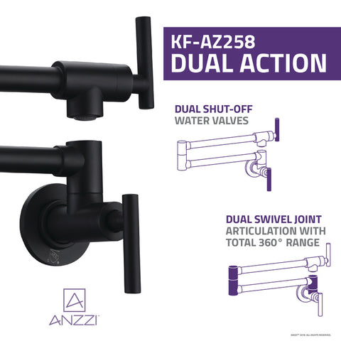 Braccia Series 24" Wall Mounted Pot Filler