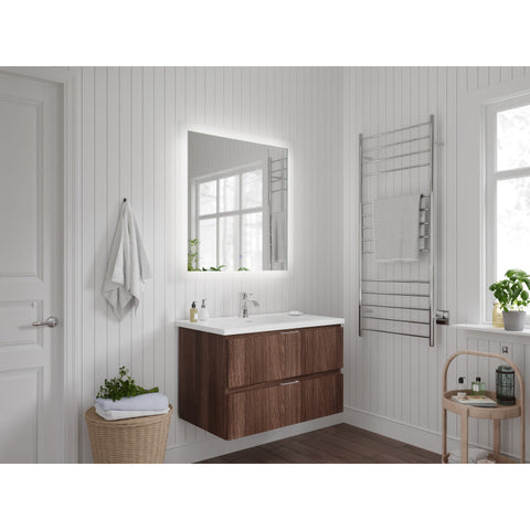 30 in W x 20 in H x 18 in D Bath Vanity with Cultured Marble Vanity Top in White with White Basin & Mirror