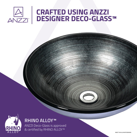 ANZZI Stellar Series Deco-Glass Vessel Sink