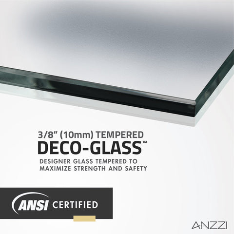 Aegis Series 34 in. by 74" Frameless Fixed Shower Screen