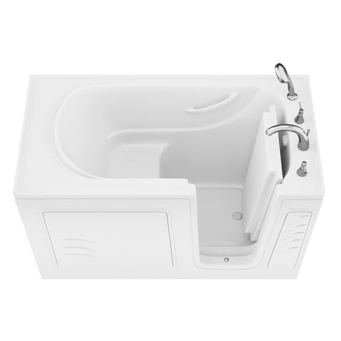 AZB3060RWS - ANZZI Value Series 30 in. x 60 in. Right Drain Quick Fill Walk-In Soaking Tub in White