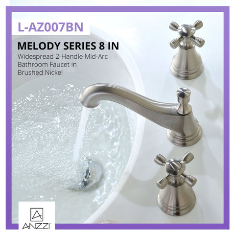 ANZZI Melody Series 8 in. Widespread 2-Handle Mid-Arc Bathroom Faucet