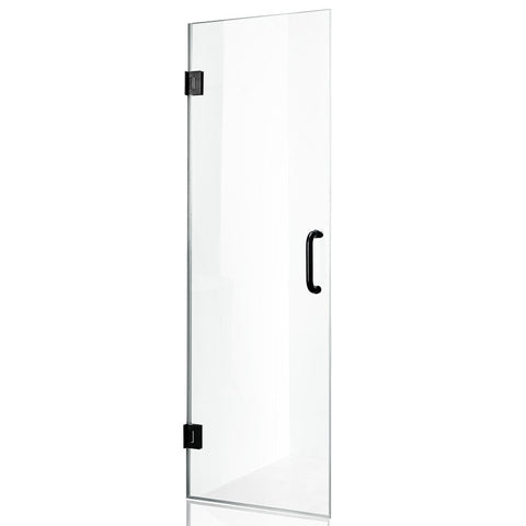 Fellow Series 30 in. by 72 in. Frameless Hinged Shower Door with Handle