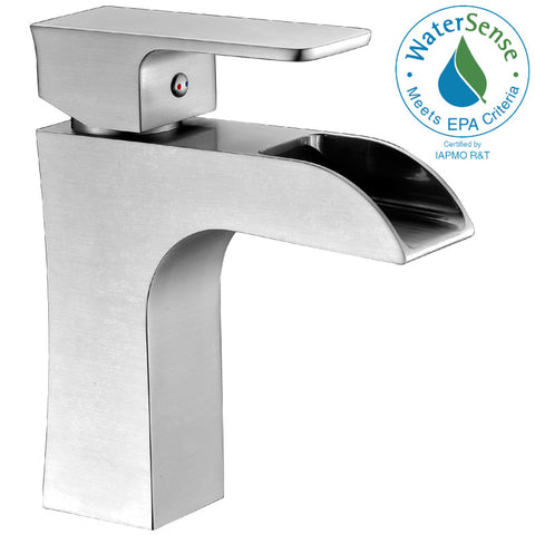 L-AZ019BN - ANZZI Forza Series Single Hole Single-Handle Low-Arc Bathroom Faucet in Brushed Nickel