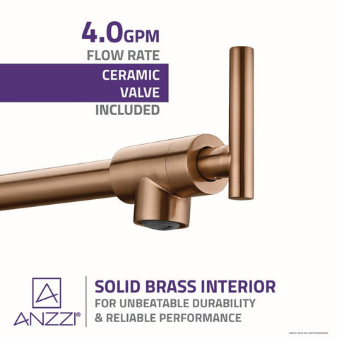 ANZZI Braccia Series 24" Wall Mounted Pot Filler