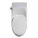 ANZZI Zeus 1-piece 1.28 GPF Single Flush Elongated Toilet in White