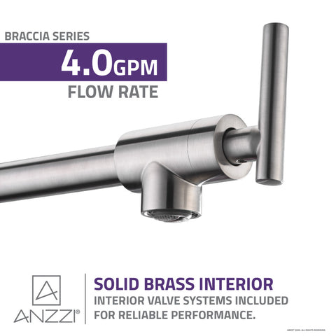 Braccia Series 24" Wall Mounted Pot Filler