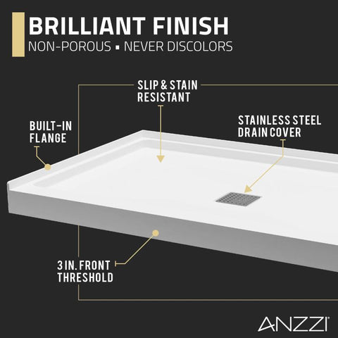 Alexander 48 in. x 32 in. Shower Base