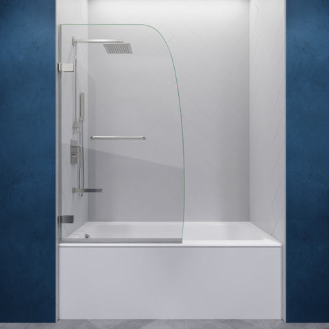 Vensea Series 31.5 in. by 56 in. Frameless Hinged Tub Door